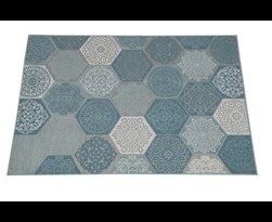garden impressions hexagon karpet turquoise