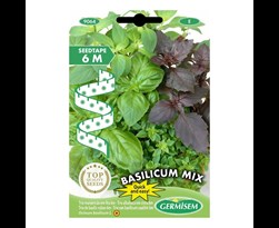 germisem basilicum zaailint trio (genovese, lettuce leaf en purple opal)
