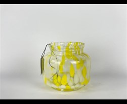 glass vase yellow