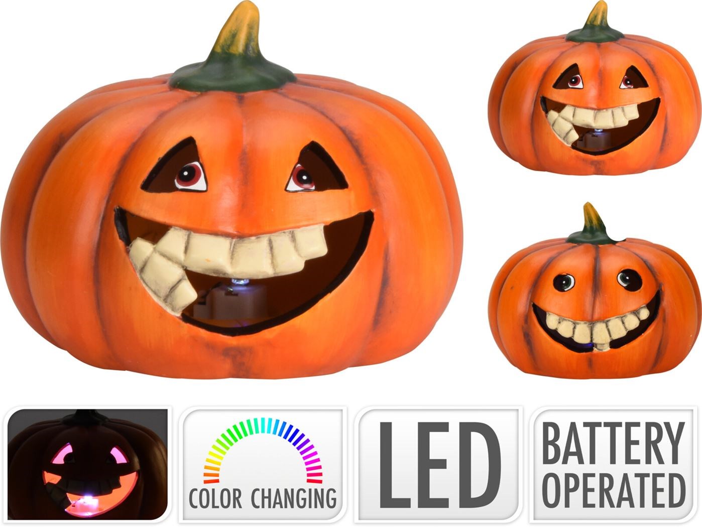 halloween pompoen gezicht led Tuincentrum Pelckmans
