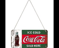 hanging sign coca-cola ice cold