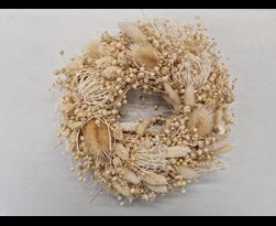 krans phalaris gebleekt gemengd naturel wit
