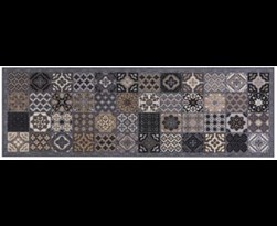 ledent decoratieve keukenloper patchwork tiles grey