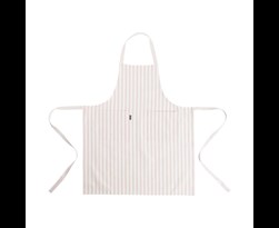 linen & more keukenschort medium fine stripe soft pink o