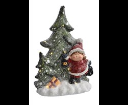 magnesia girl with x-mas tree with music red