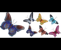 muurdecoratie vlinders (6 kleuren ass.)