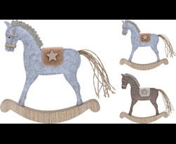 paard vilt op houten standaard (2ass.)