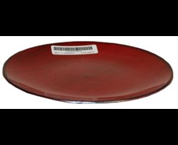 plastic plate charroux red - black