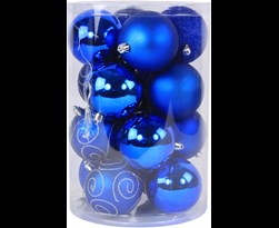 plc kerstbal royal blauw (16sts)