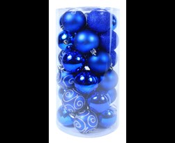 plc kerstbal royal blauw (30sts)