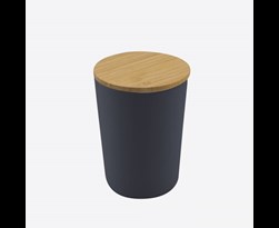 point-virgule medium voorraaddoos uit pla met deksel uit bamboe donkergrijs