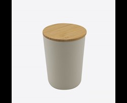 point-virgule medium voorraaddoos uit pla met deksel uit bamboe gebroken wit