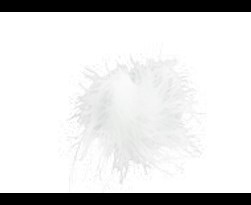 pompon feathersticker wit (10sts)