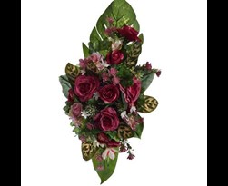 pure royal rose lily arrangement burgundy