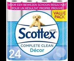 scottex wc papier 2-lagen complete clean décor (24sts)
