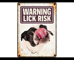 sign metal lick risk (v)