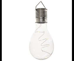 solar garden lightbulb plastic steady transparant