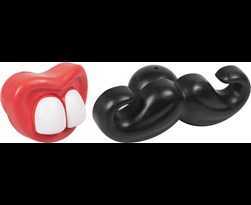 speelgoed rubber snor/mond (ass.)