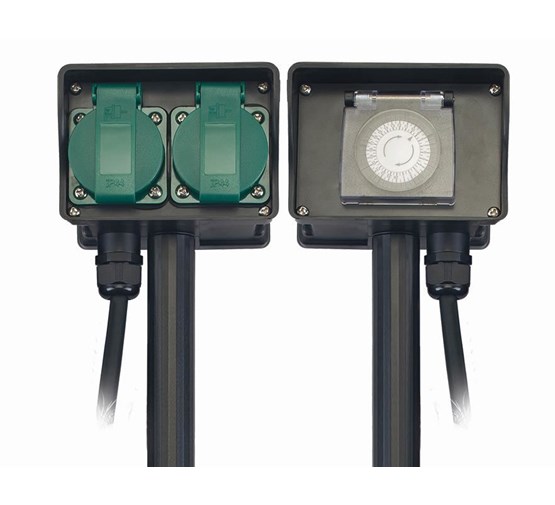 Point Contact Timer stopcontact timer (outdoor) - 2stopcontacten - Tuincentrum Pelckmans