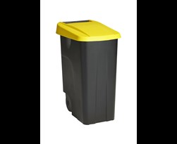 sunware basic vuilnisbak zwart/geel