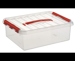 Sunware - Q-line opbergbox 1L transparant rood - 20 x 15 x 6 cm Sunware - Q-line opbergbox 1L transparant rood - 20 x 15 x 6 cm