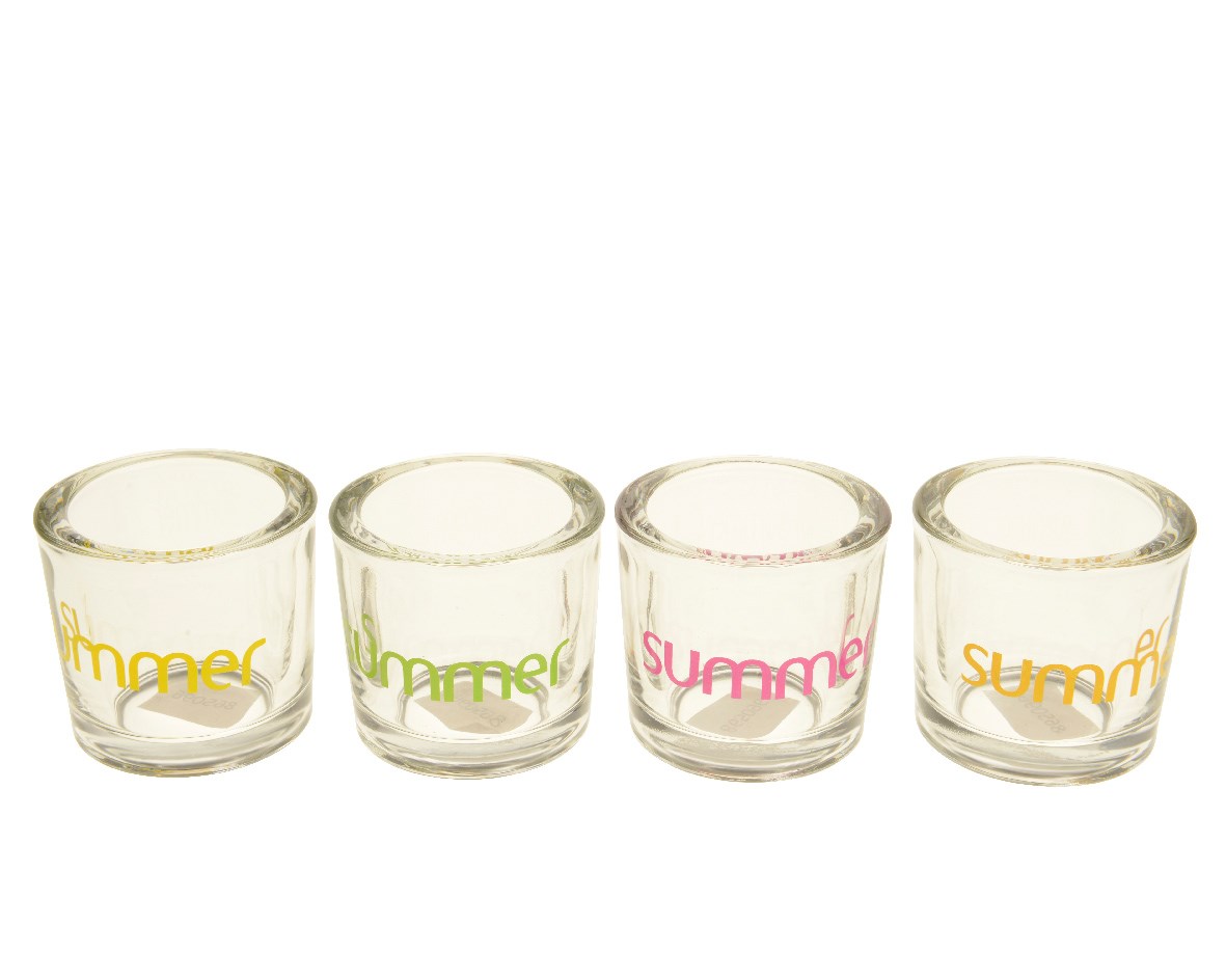 Theelichthouder set van glas (3 stuks) - Hip Verhuur