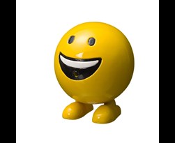 ubbink spuitfiguur be happy - polystone, gele kleur