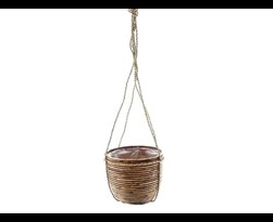 vdl hanging pot stripe bronze