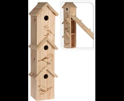 vogelhuis 3x gestapeld hout