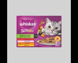whiskas pouch adult saus chef selectie multipack (12sts)