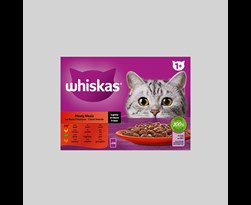 whiskas pouch adult saus classic selectie multipack (24sts)