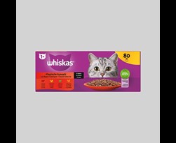 whiskas pouch adult saus classic selectie multipack (80sts)